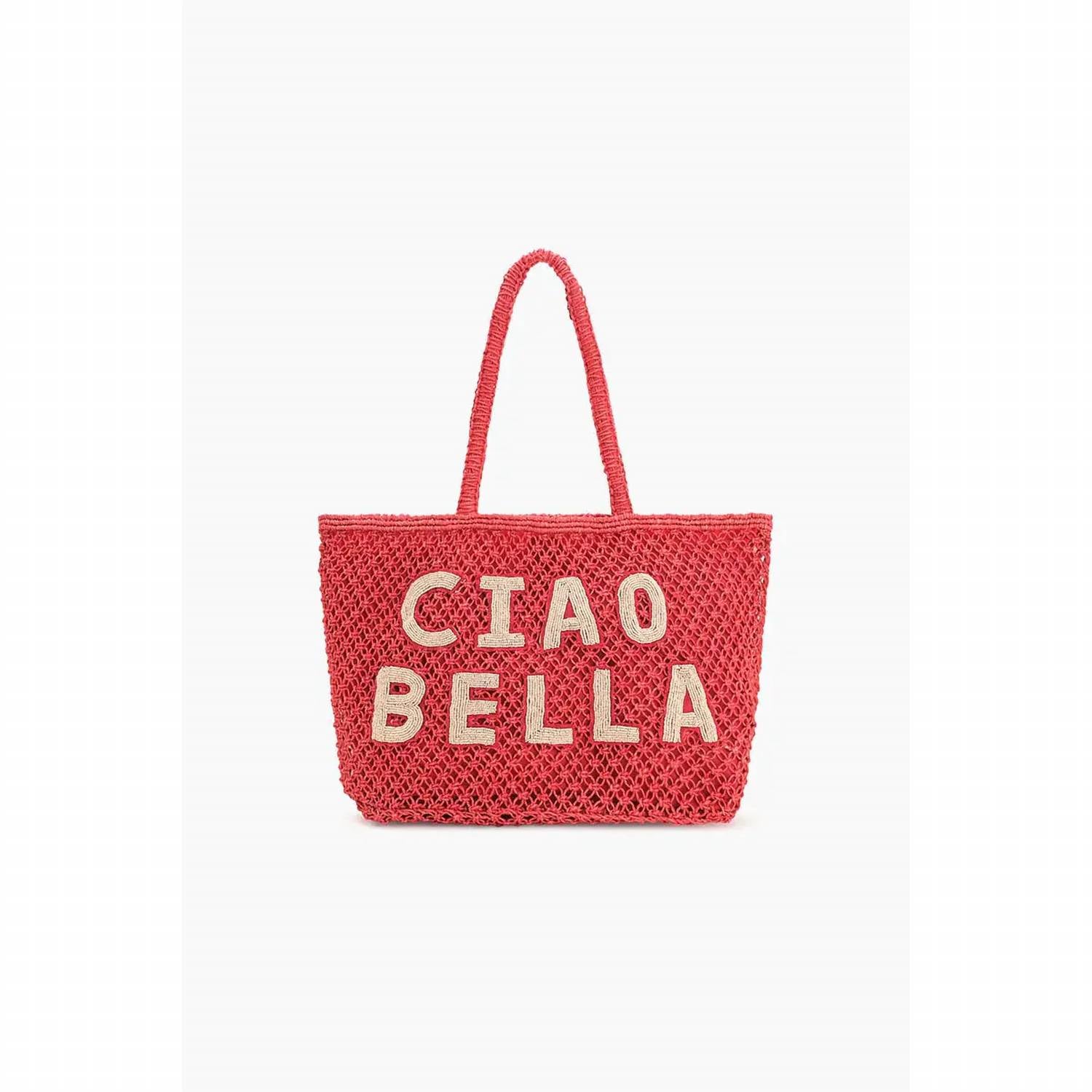 America & Beyond - Women's Ciao Bella Beaded Macrame Tote Bag