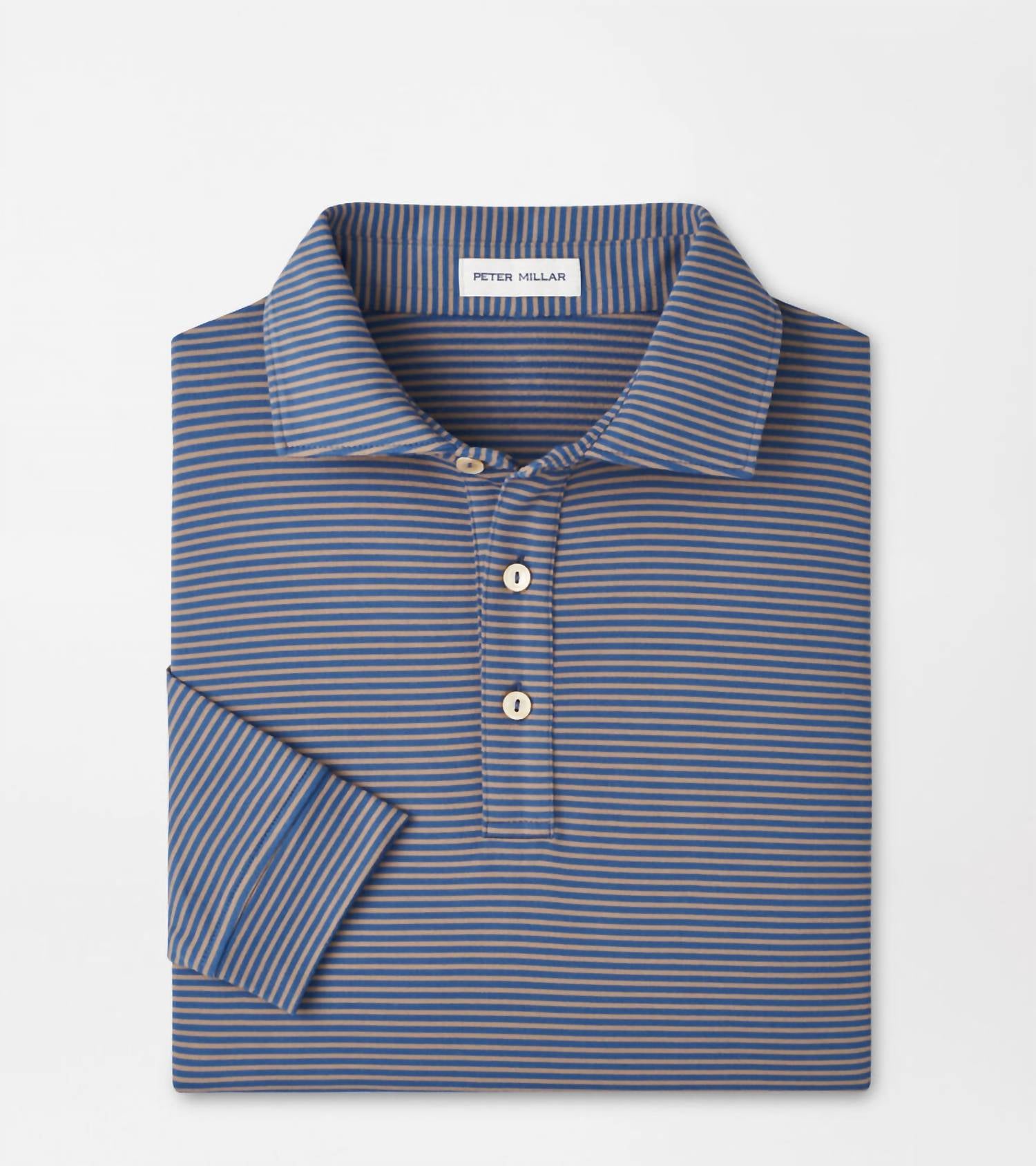 Peter Millar - Lyons Stripe Performance Jersey Long-sleeve Polo