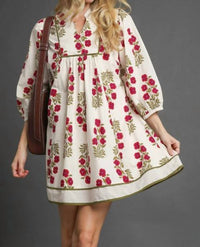 Umgee - Floral Babydoll Dress