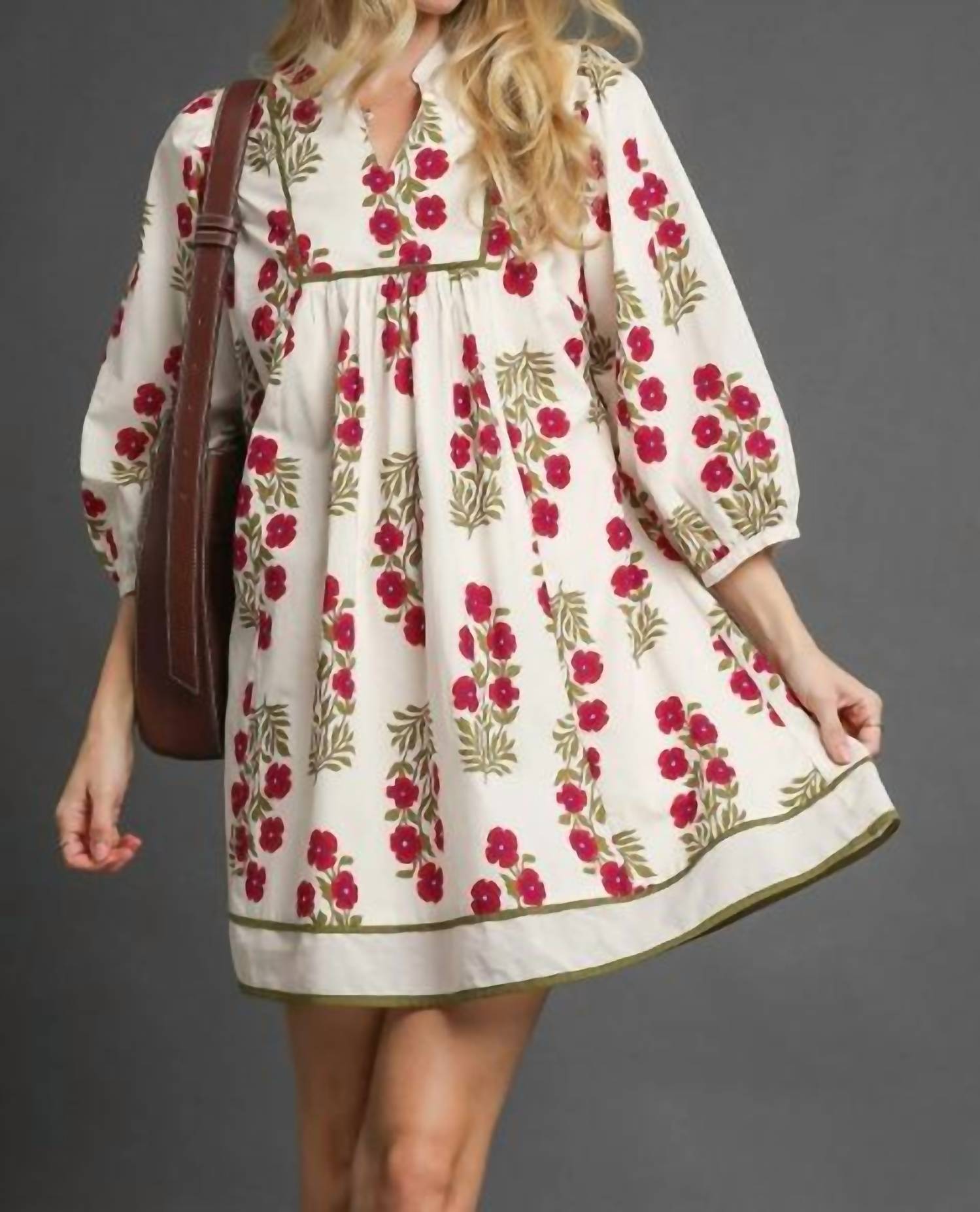 Umgee - Floral Babydoll Dress