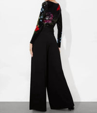 Alice + Olivia - Delaina Scoop Neck Long Sleeve Top