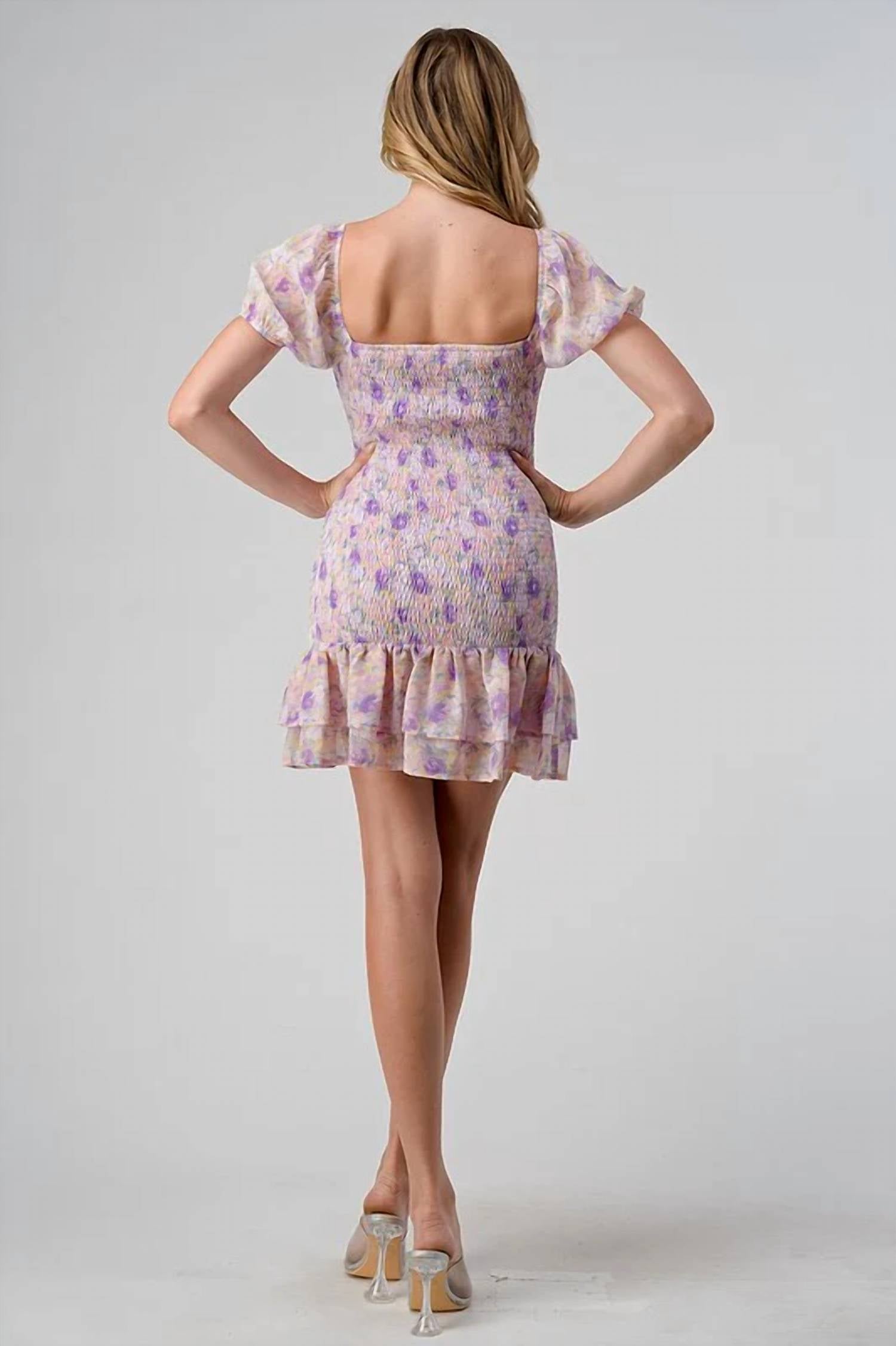 Lovesome - Puff Sleeve Mini Dress