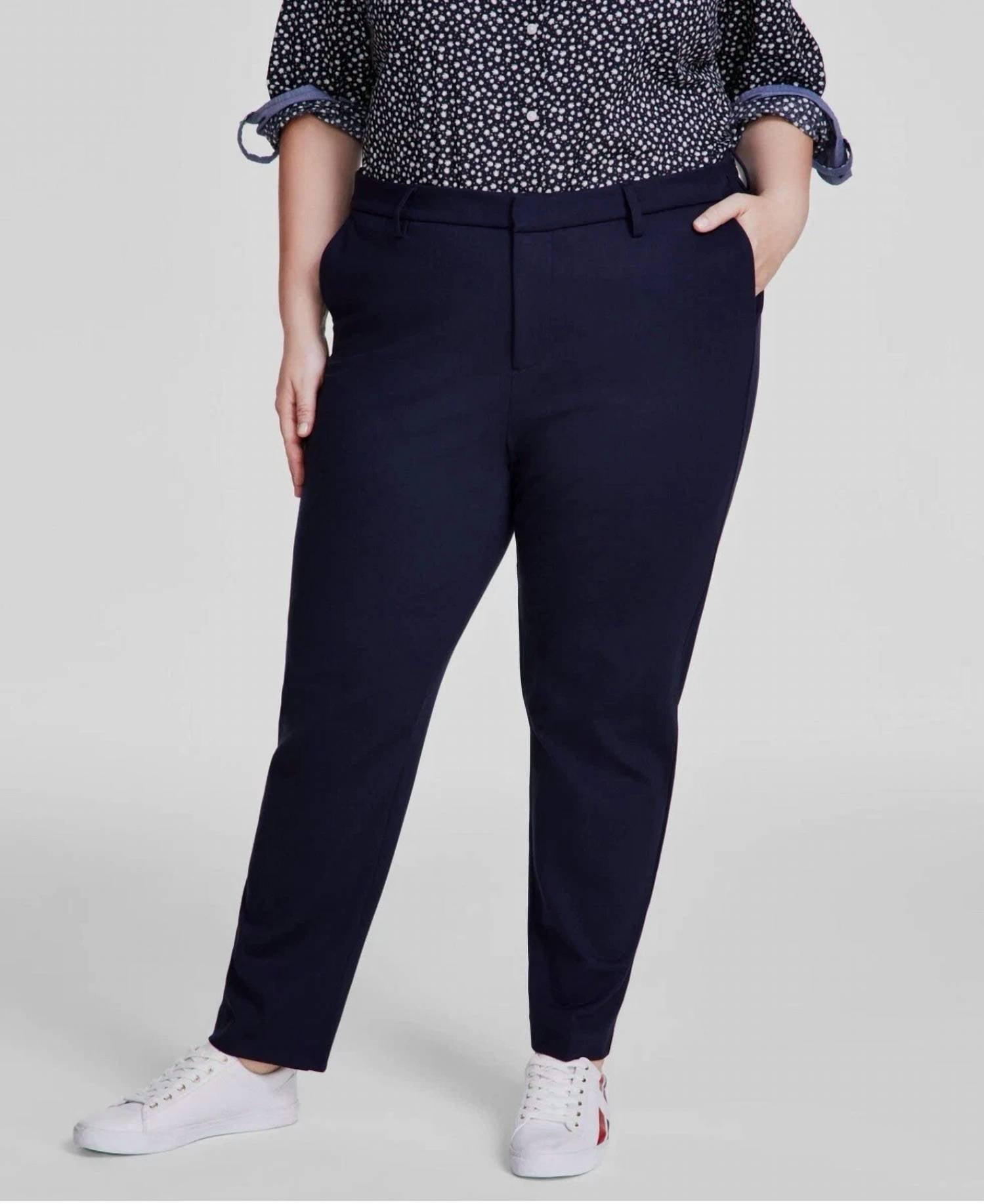 Tommy Hilfiger Women's Flex Plus Hampton Pant in navy - women's pants
