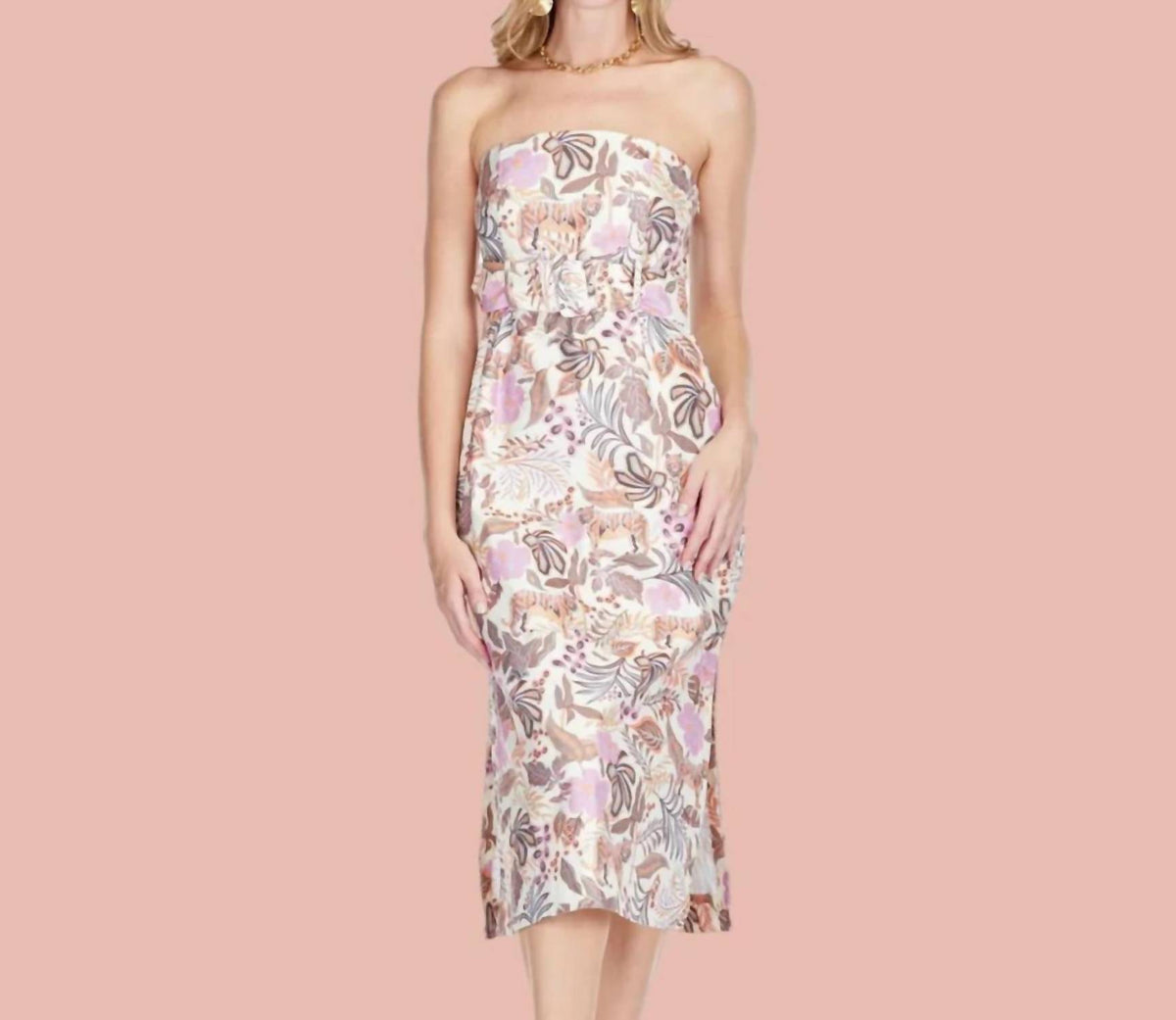 Jade - Jungle Tiger Belted Tube Dress