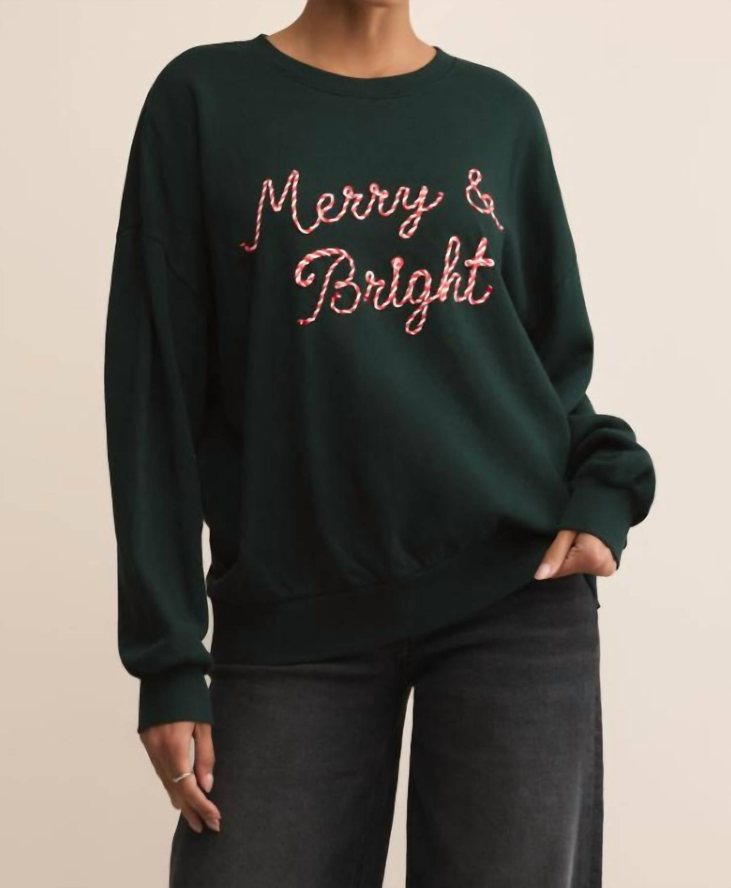 Z Supply - Candy Cane Merry and Bright Sunday Sweatshirt