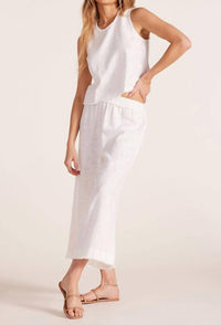 bobi Shell Tank Top in cream - women's tank top