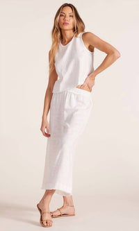 bobi Shell Tank in cream - women's tank top - alternate view