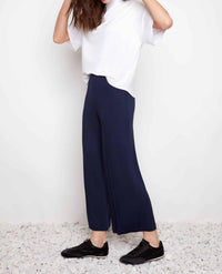 Up! - Provence Wide Leg Pintuck Cropped Pants