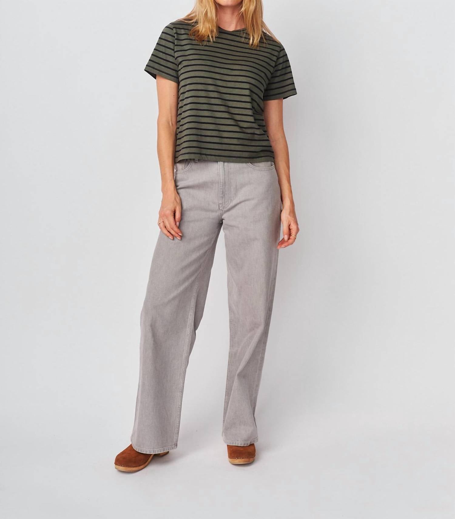 Sundry Short Sleeve Boxy Crew Tee in signature green - women's t-shirt - view 4