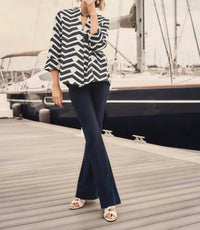 Joseph Ribkoff - Geometric Jacquard Trapeze Jacket