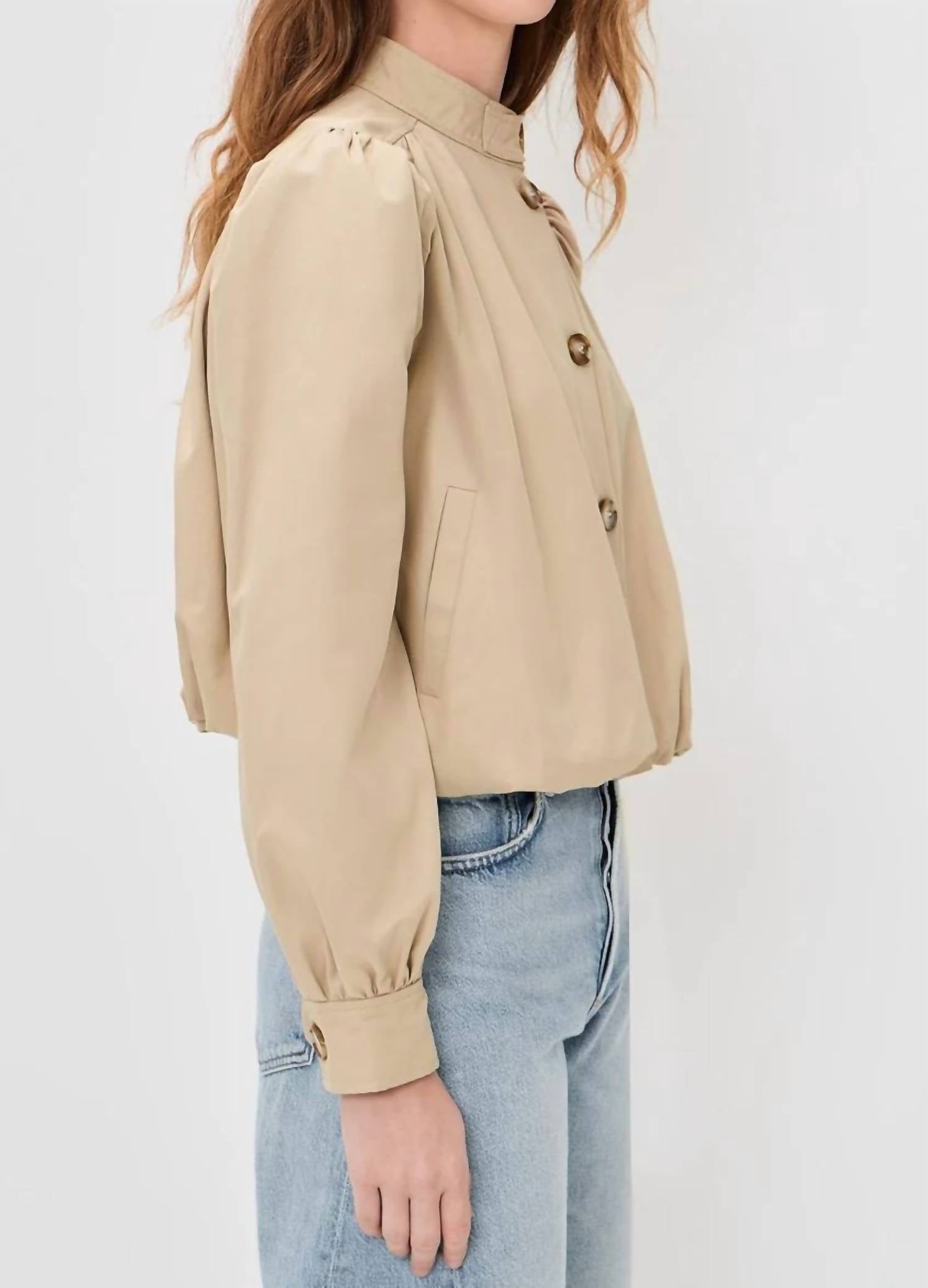 Line And Dot - Hemlock Gathered Trench Coat