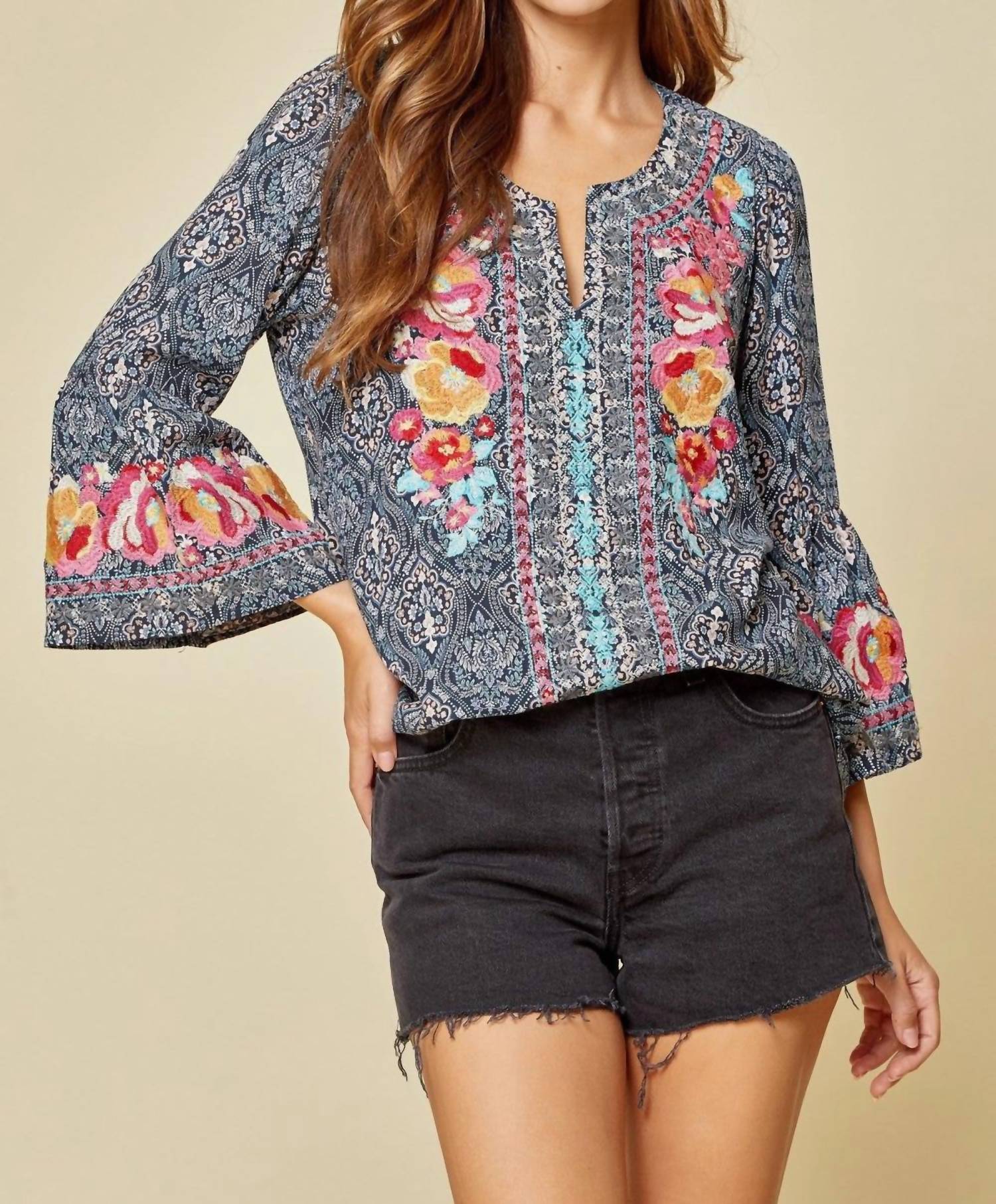 Andree By Unit - South Beach Embroidered Top
