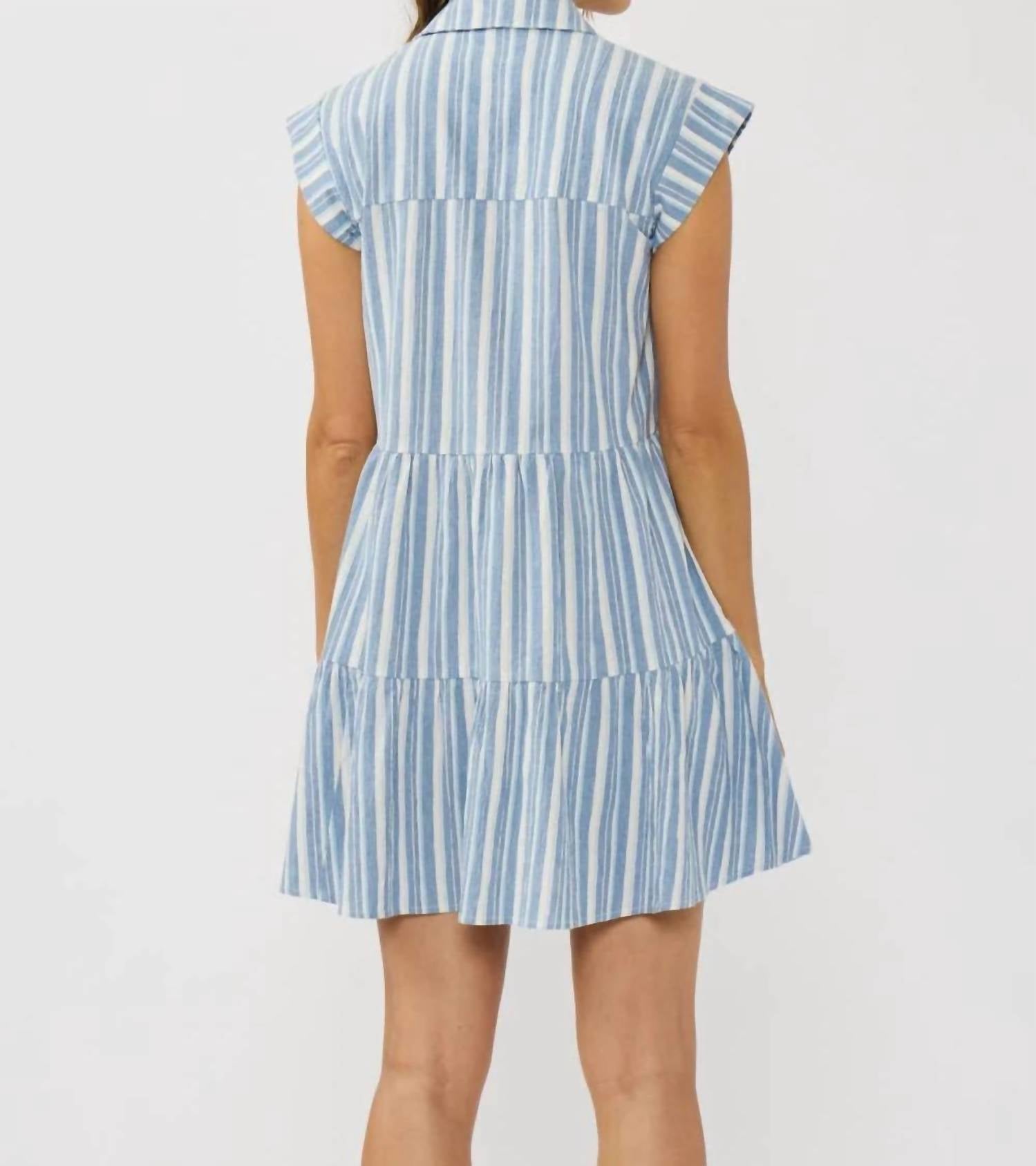 Lovestitch - Striped Tiered Mini Dress