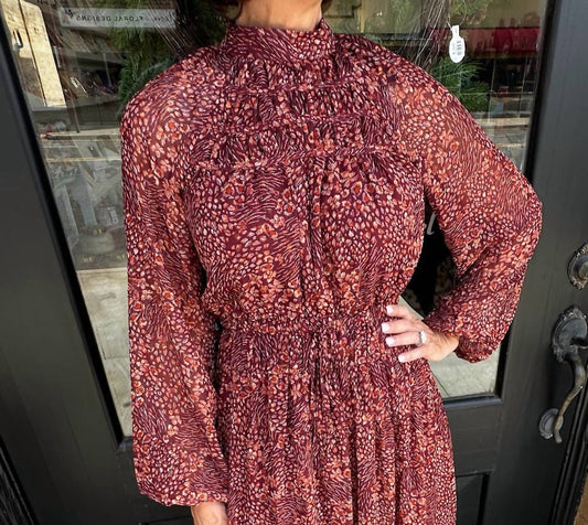 Fate - Fall Chiffon Maxi Dress