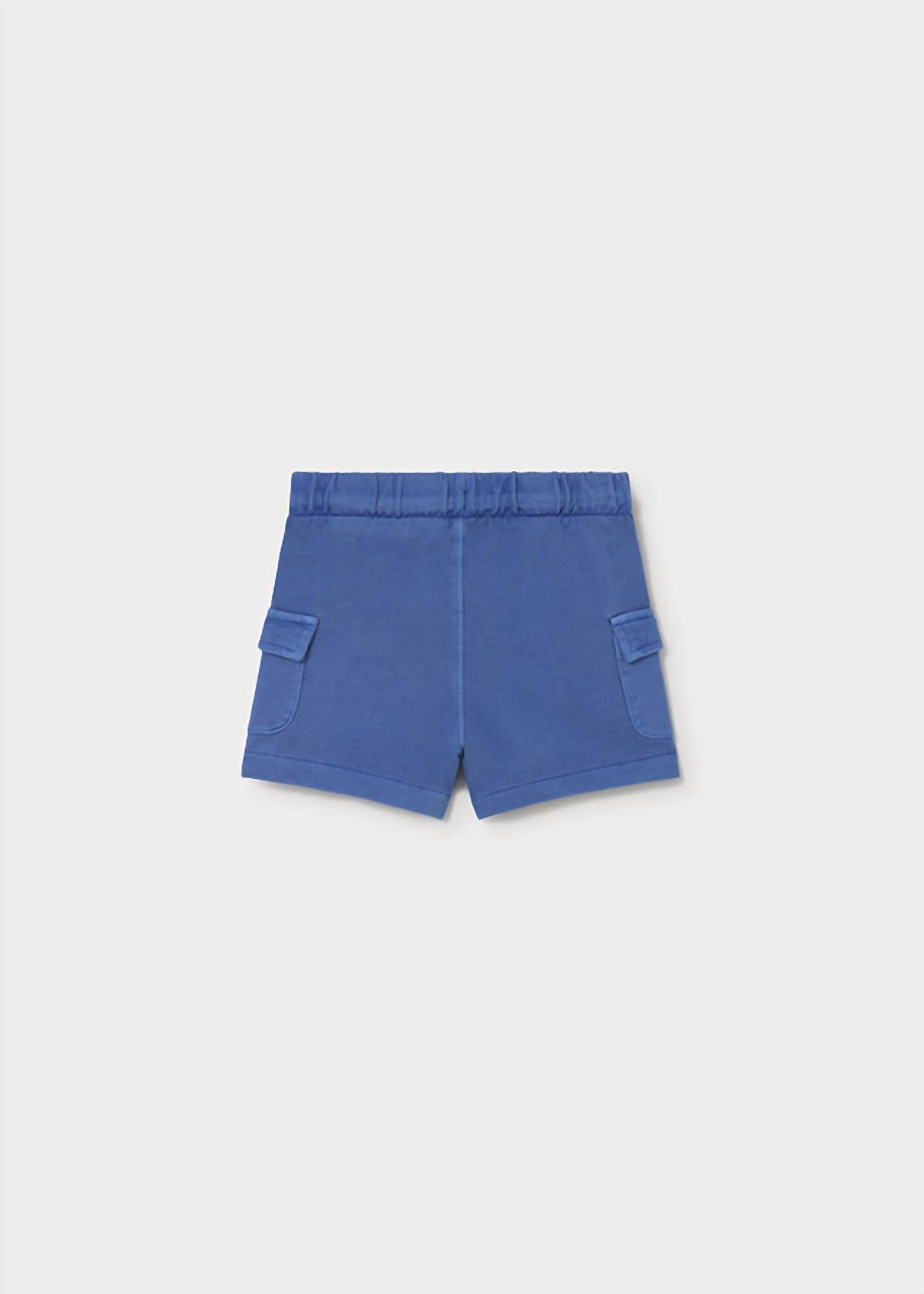 Mayoral Boys Cargo Sweat Bermuda Shorts in cobalt - kids' shorts - alternate view