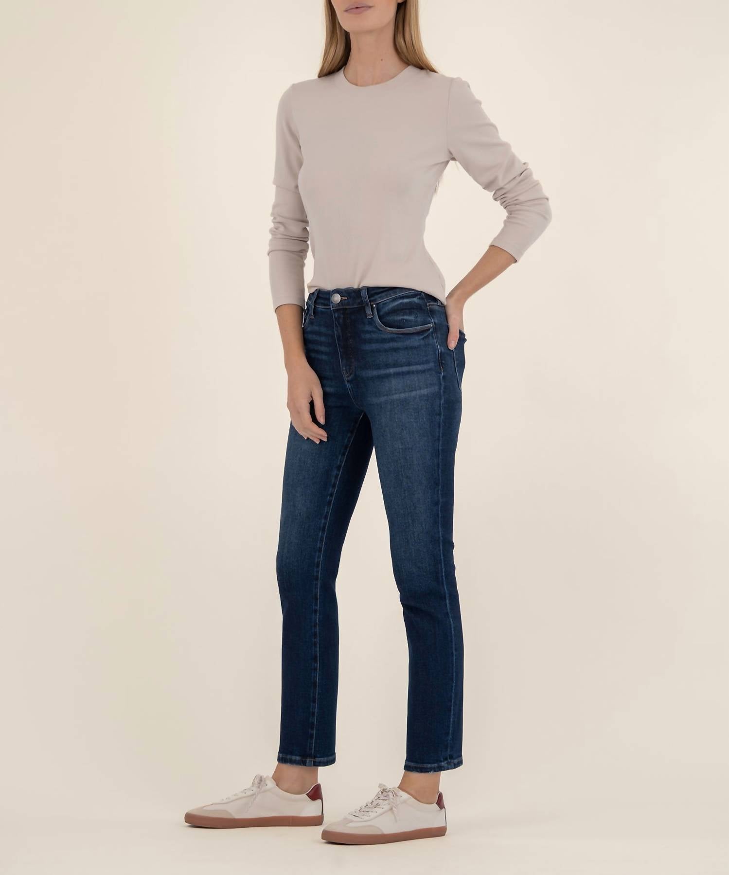 Kut From The Kloth - Reese High Rise Ankle Straight Leg Jeans