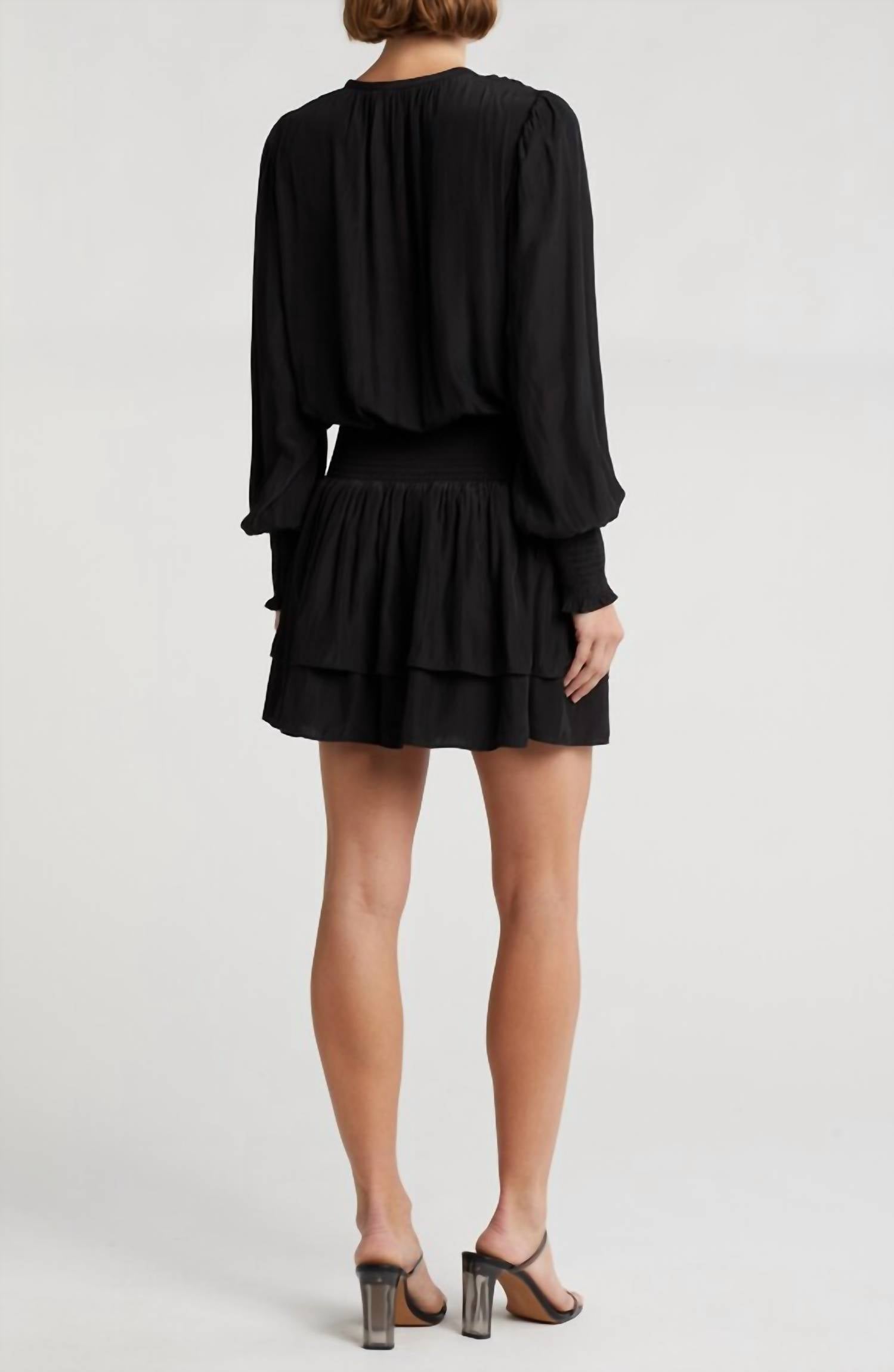 Ramy Brook - Clarinda Smocked Drop Waist Mini Dress