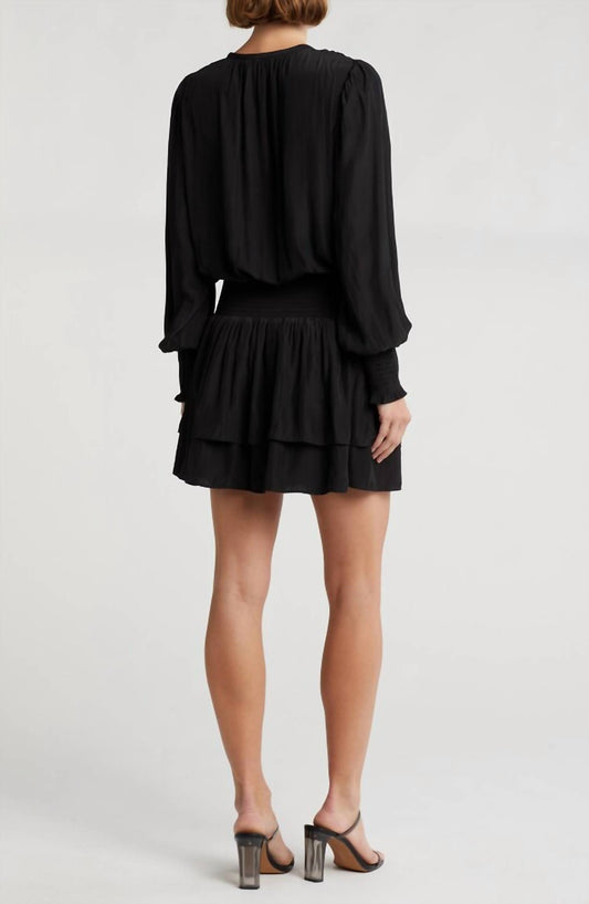 Ramy Brook - Clarinda Smocked Drop Waist Mini Dress