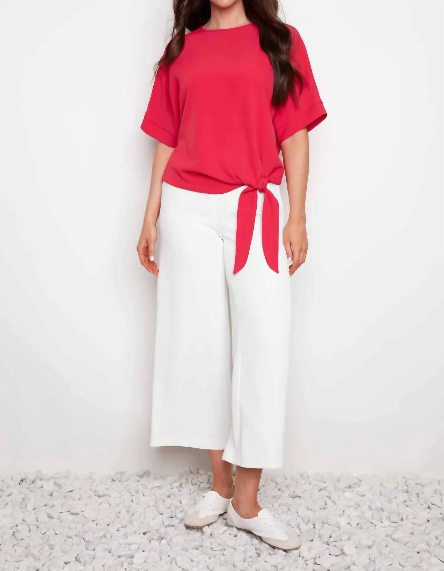 Up! - Vegan Silk Tie Knot Top