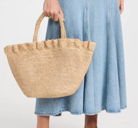 Loeffler Randall - Women's Cyrus Raffia Ruffle Woven Tote