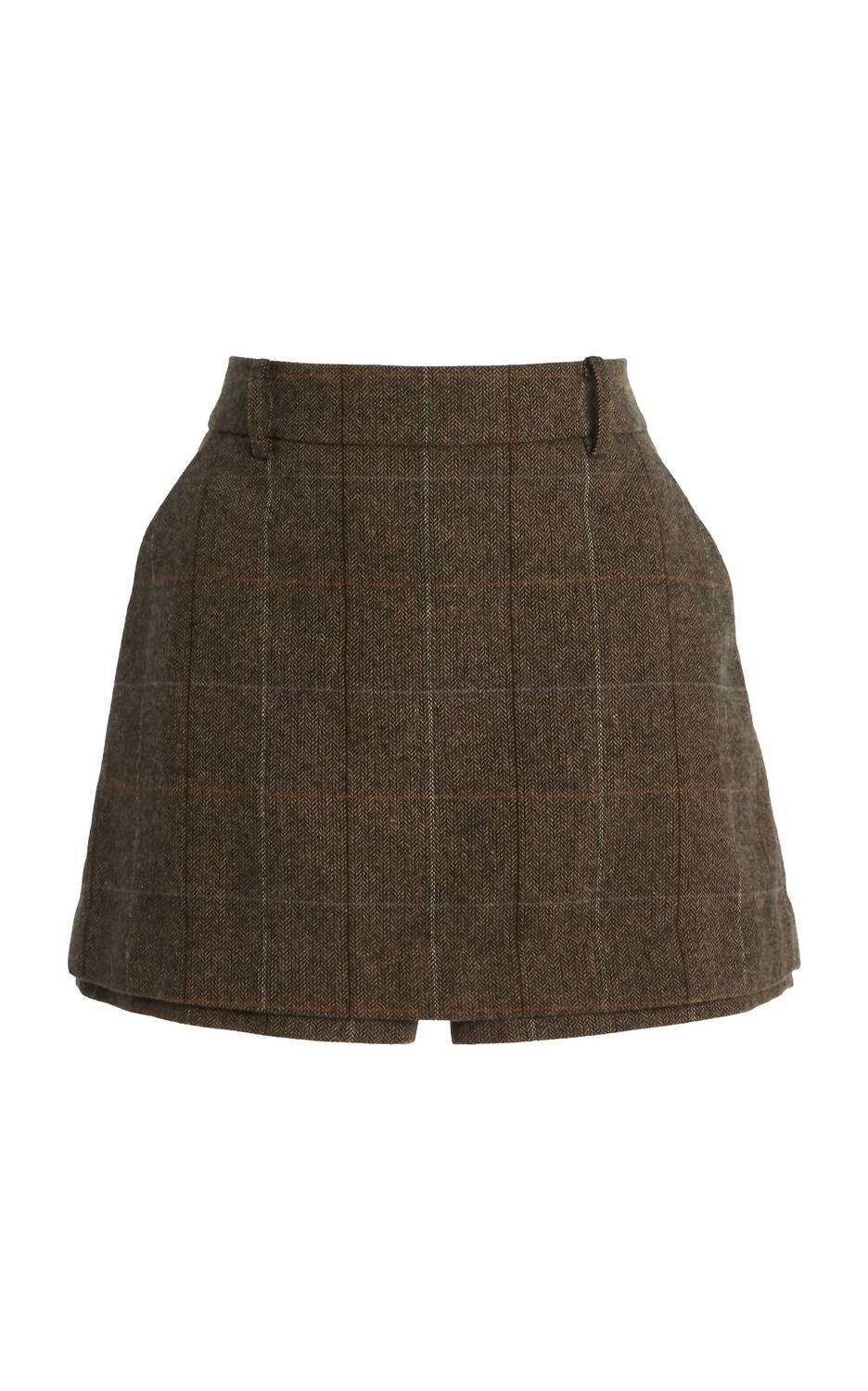Favorite Daughter Spencer Skort in mocha plaid 1 - women's shorts - alternate view