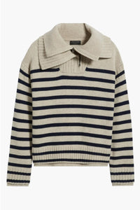 Rag & Bone - Ilaria Stripe Half Zip Sweater