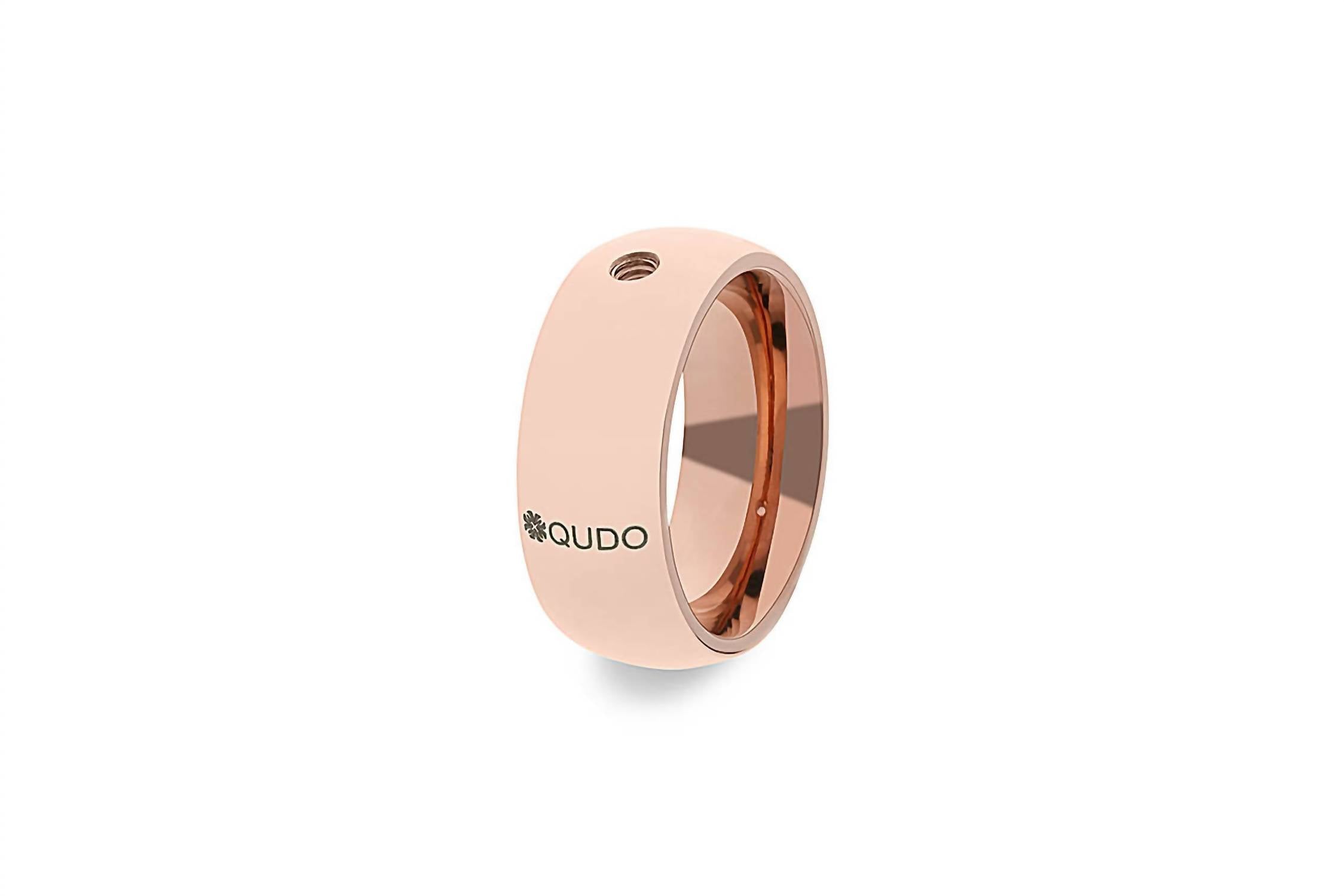 Qudo Women's Basic Big Ring in rose gold - women's jewelry