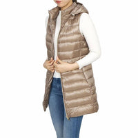 Herno Padded Puffer Vest in platinum - women's jacket - alternate view