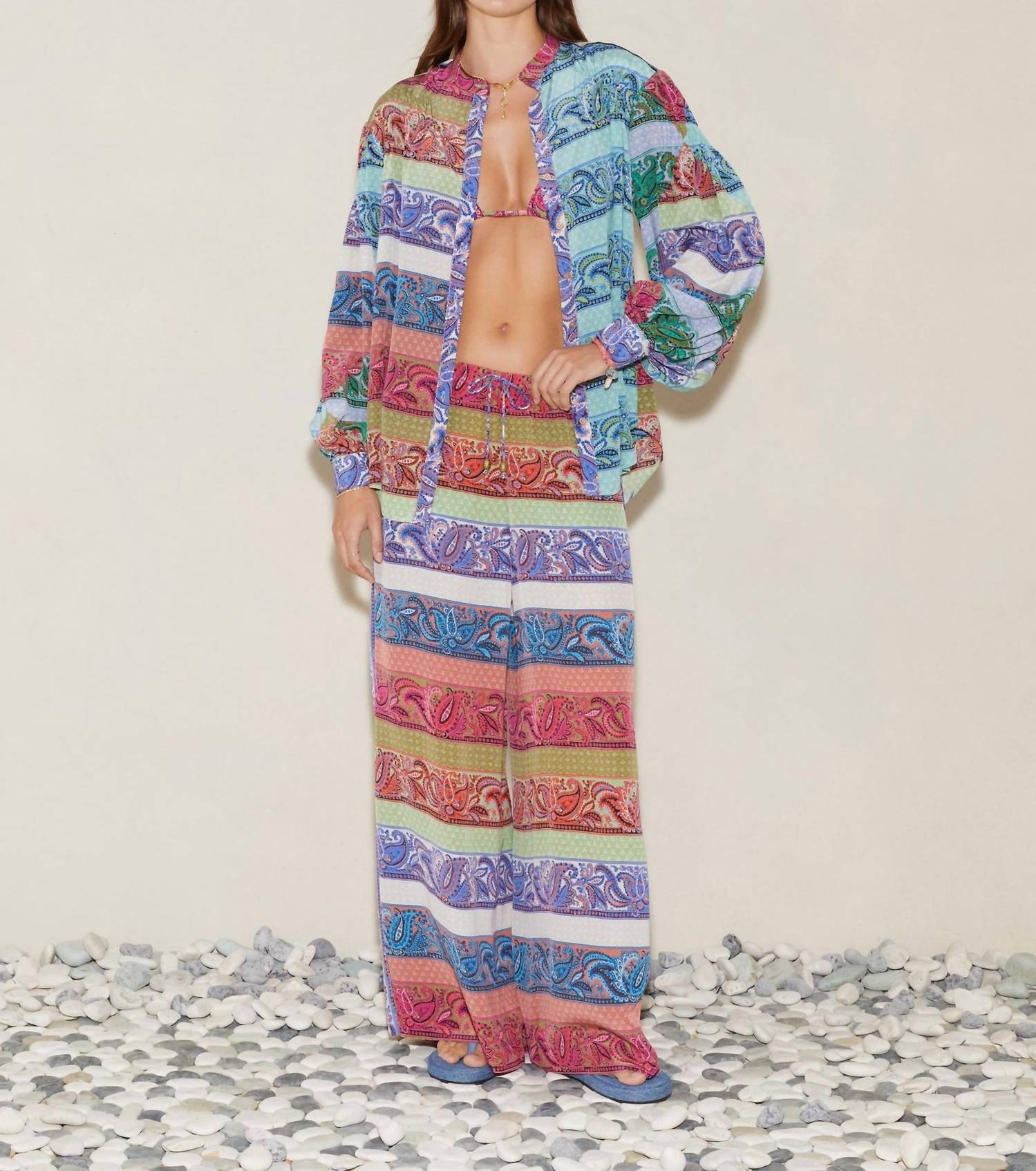 Boteh - Marseille Silk Wide Leg Pants