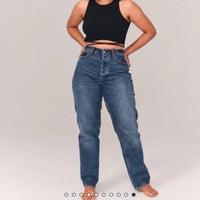 Abercrombie & Fitch - Vintage Stretch Denim High Rise Dad Jeans