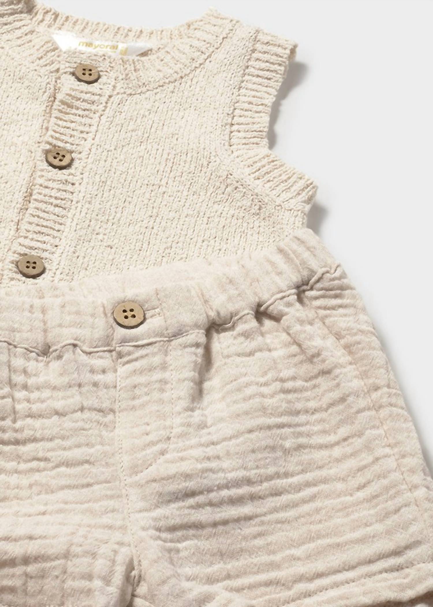Mayoral - Boys 3-piece Rustic Short Tee & Vest Set