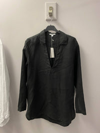 James Perse - Women's Long Sleeve V-neck Tunic Top