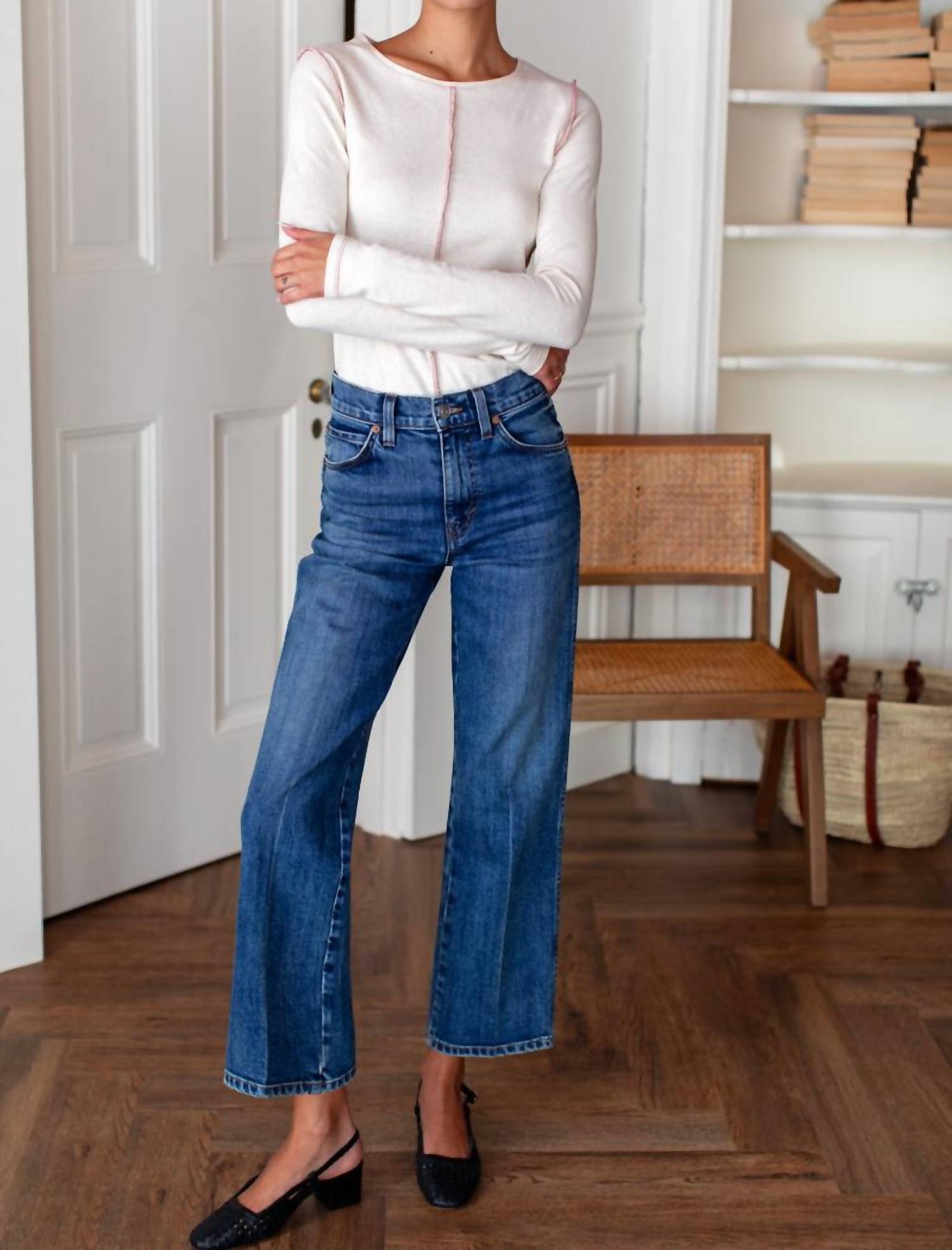 EMERSON FRY Treasure Straight Denim Ankle Jeans in generation wash - women's pants