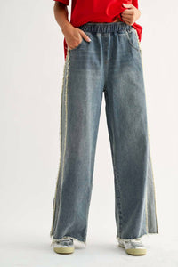 Joh Devin Wide Leg Jean in denim - women's pants