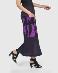 ALEMBIKA Asteroid Pencil Skirt in violet - women's skirt - detail view