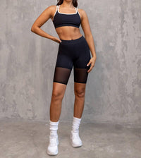 HEROINE SPORT High Support Duo Shorts in black - women's shorts