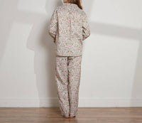 The Sleep Code - Women's Printed Floral Cotton Long Pj Set