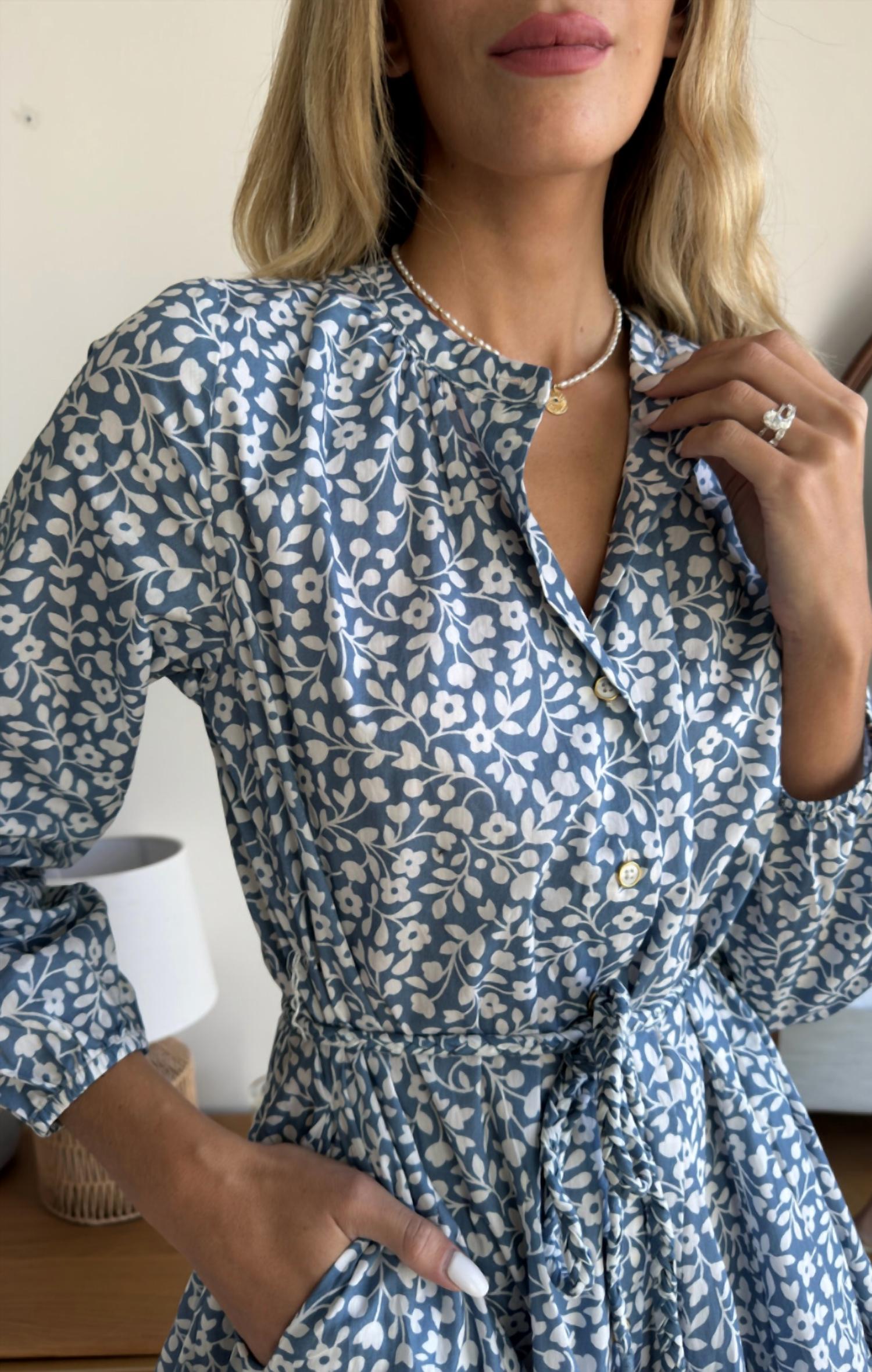 Mint - Dreamy Daisy Long Sleeve Mini Dress
