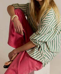 Free People - Striped Varsity Vibes Shirt