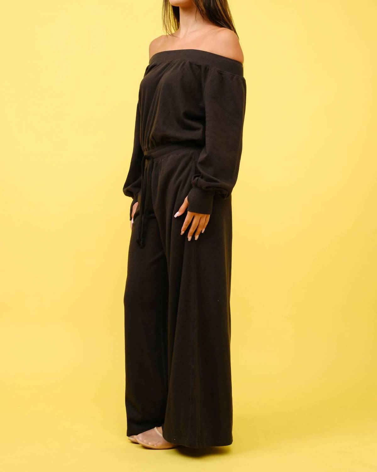 Signature8 - French Terry Off Shoulder Jumpsuit