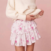 Loveshackfancy - Ruffle Floral Mini Skirt