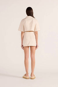 MINKPINK Bonnie Mini Skort in beige - women's shorts - detail view