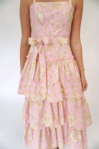 Tcec - Aria Floral Tiered Ruffle Midi Dress