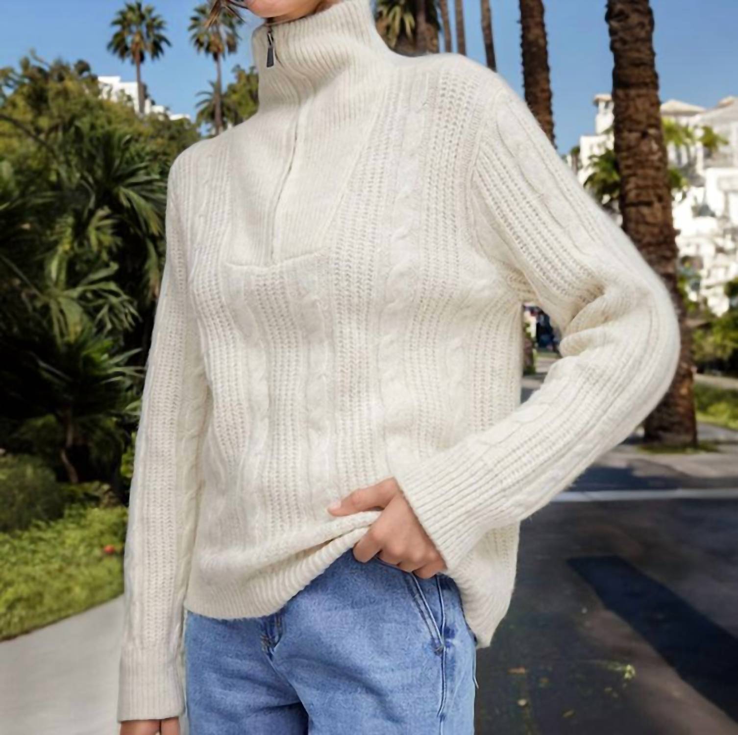 B.Young - Nopa 1/2 zip sweater