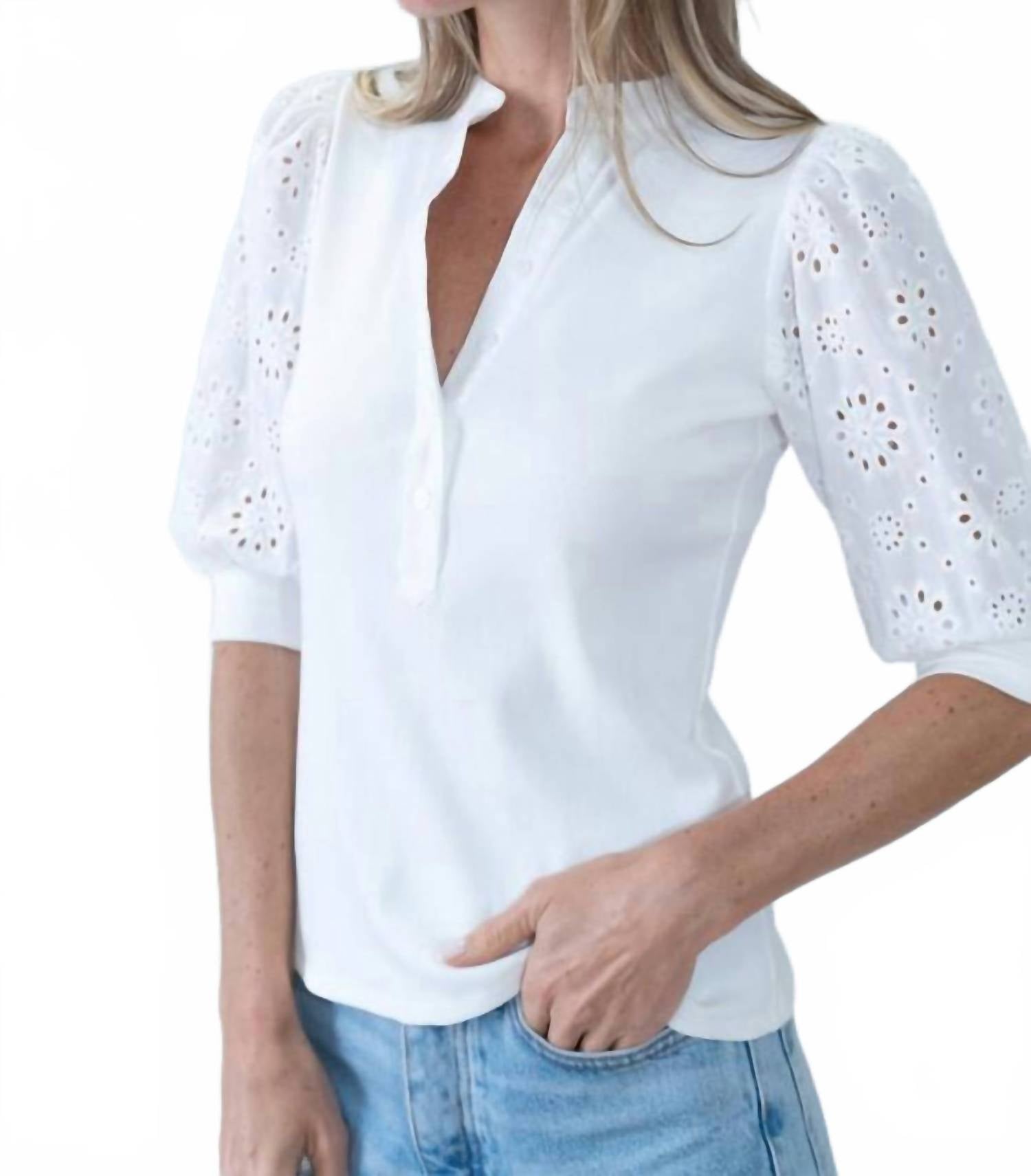Six/Fifty - Kaleigh Collared Ribbed Top