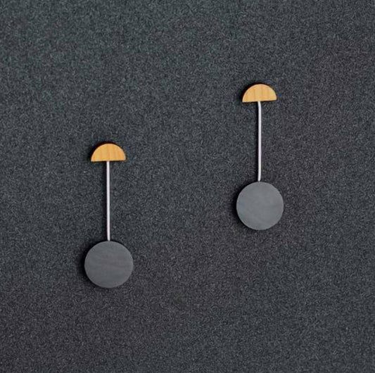 Rowena Sheen - Women's Wood Miro Drop Earrings