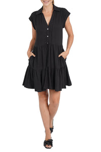Love Token - Karla Linen Blend Short Shirtdress