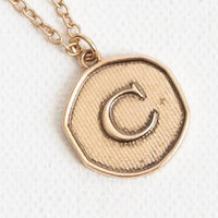 Funky Monkey - Women's Initial Letter C Coin Layering Necklace