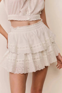 Loveshackfancy - ruffle mini skirt