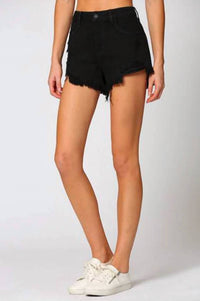 Hidden - Finn High Rise Distressed Jean Shorts